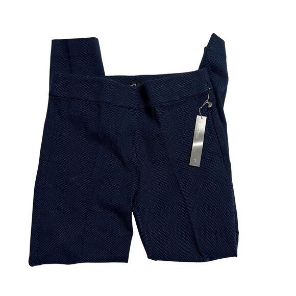 NWT LOFT Marisa Mid-Rise Skinny Pants straight thru the hip size 2 Navy - Picture 2 of 10